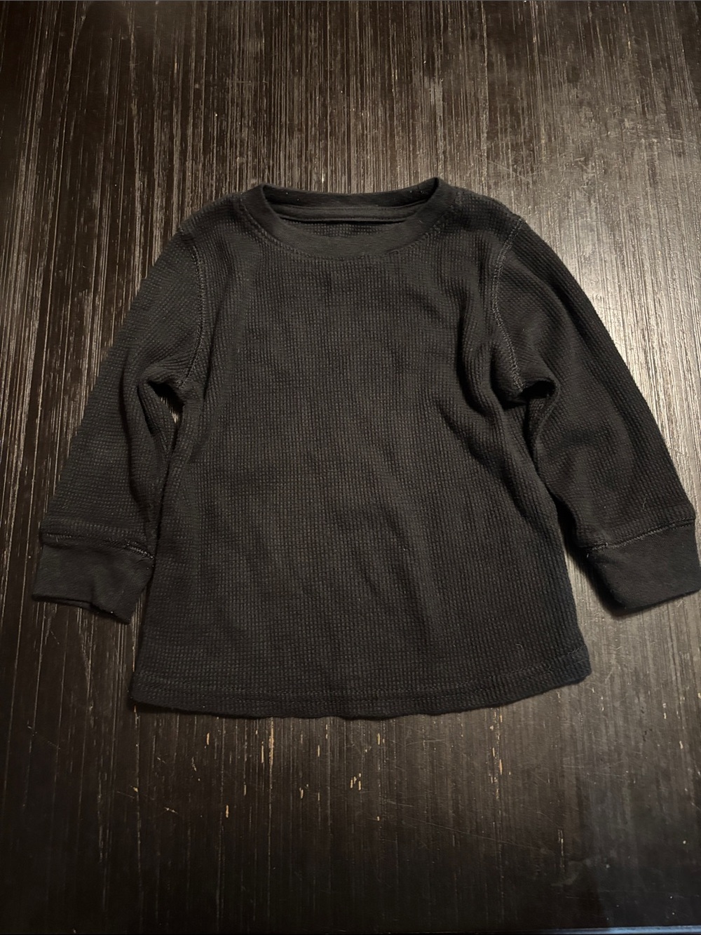 ☀️3/$15 bundle☀️ Cat & Jack Black Long-Sleeve Waffle Thermal Top